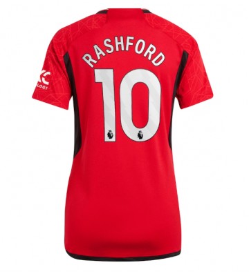 Manchester United Marcus Rashford #10 Replica Home Stadium Shirt for Women 2023-24 Short Sleeve